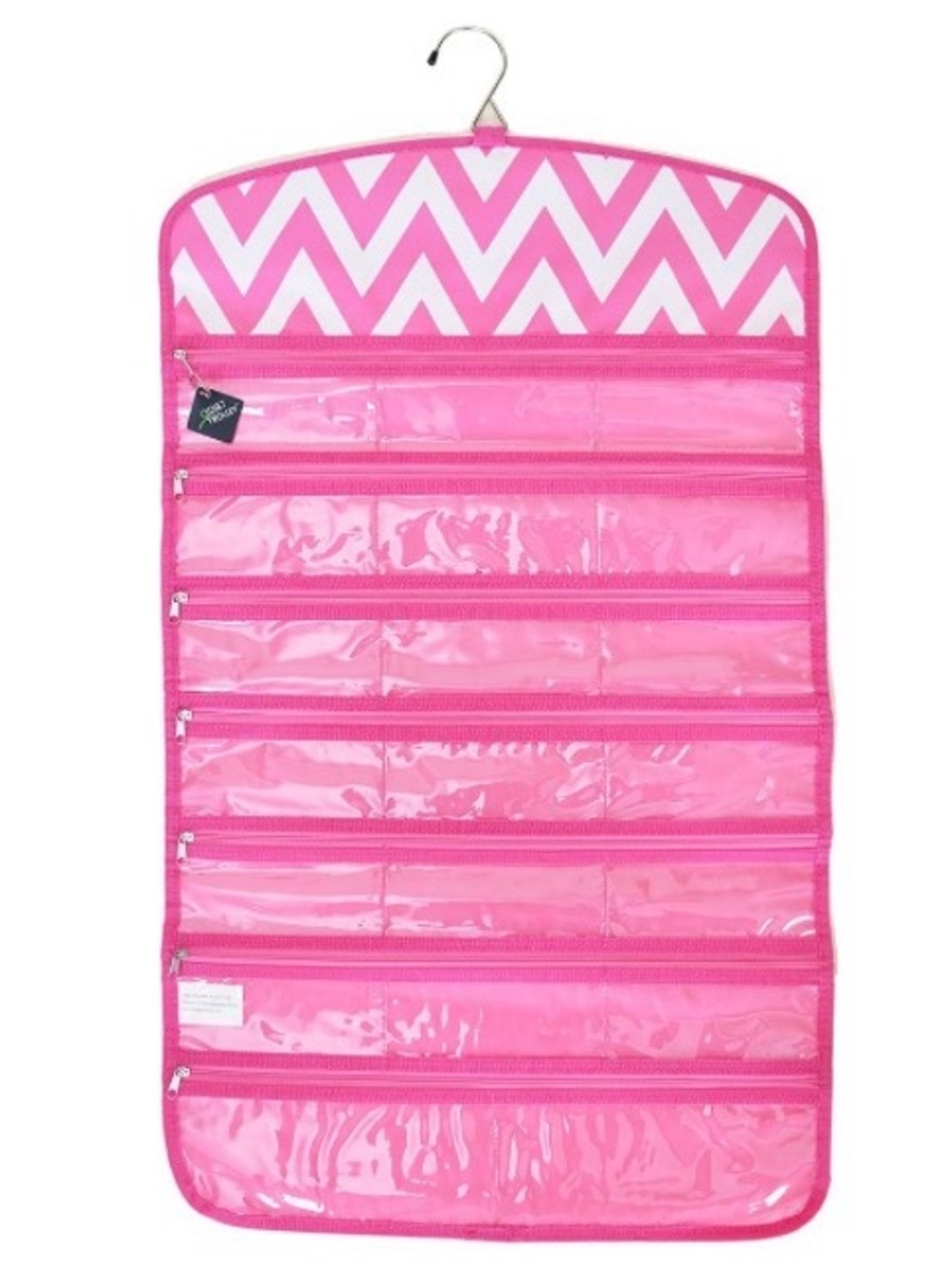 Pink Hanging Jewelry and Accessory Organizer